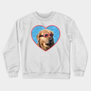 Swimming Goggle Dog Crewneck Sweatshirt